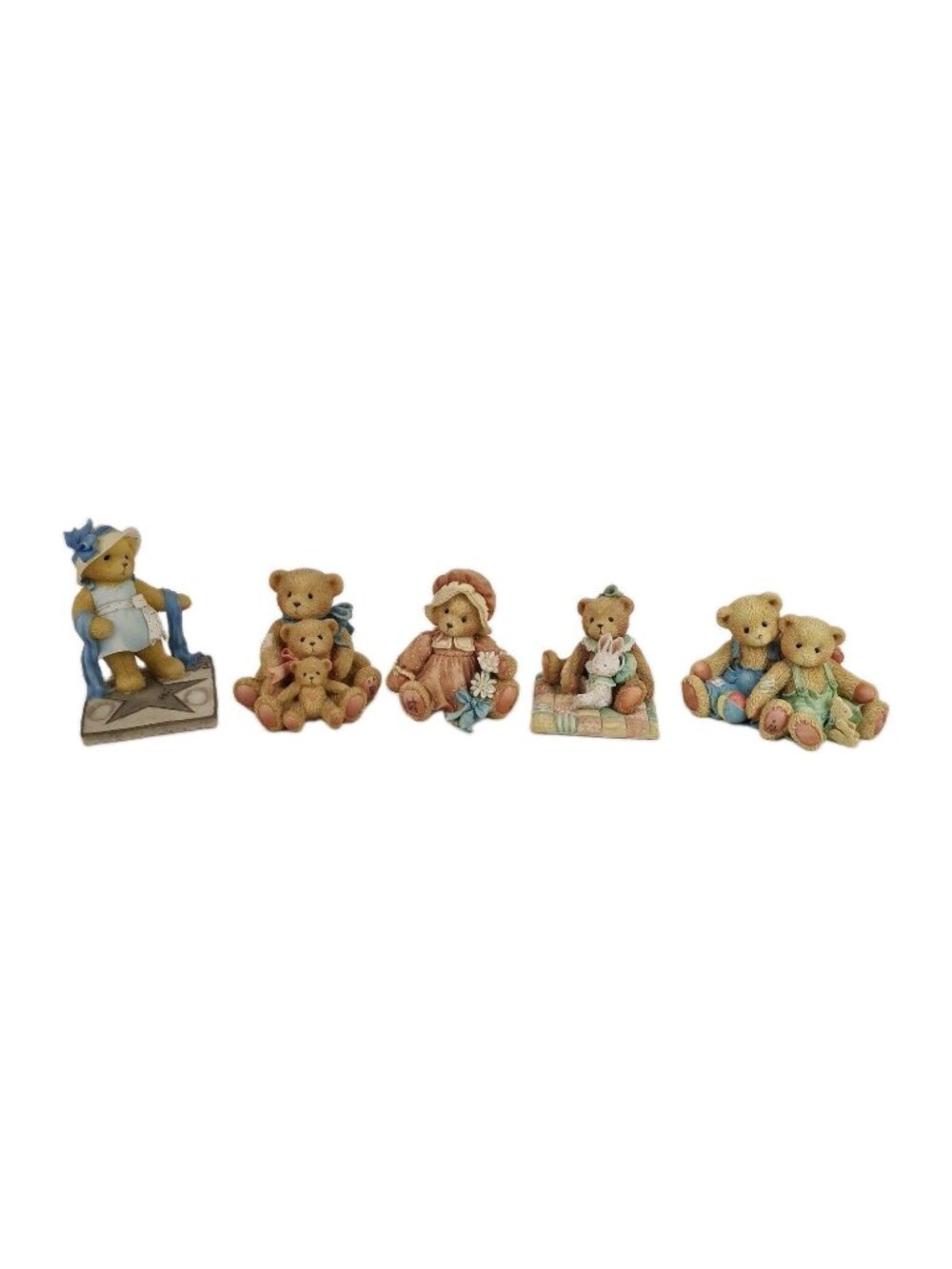 Set Of 5 Cherished Teddies Bette Prudence Camille 912808 Porcelain Figurines